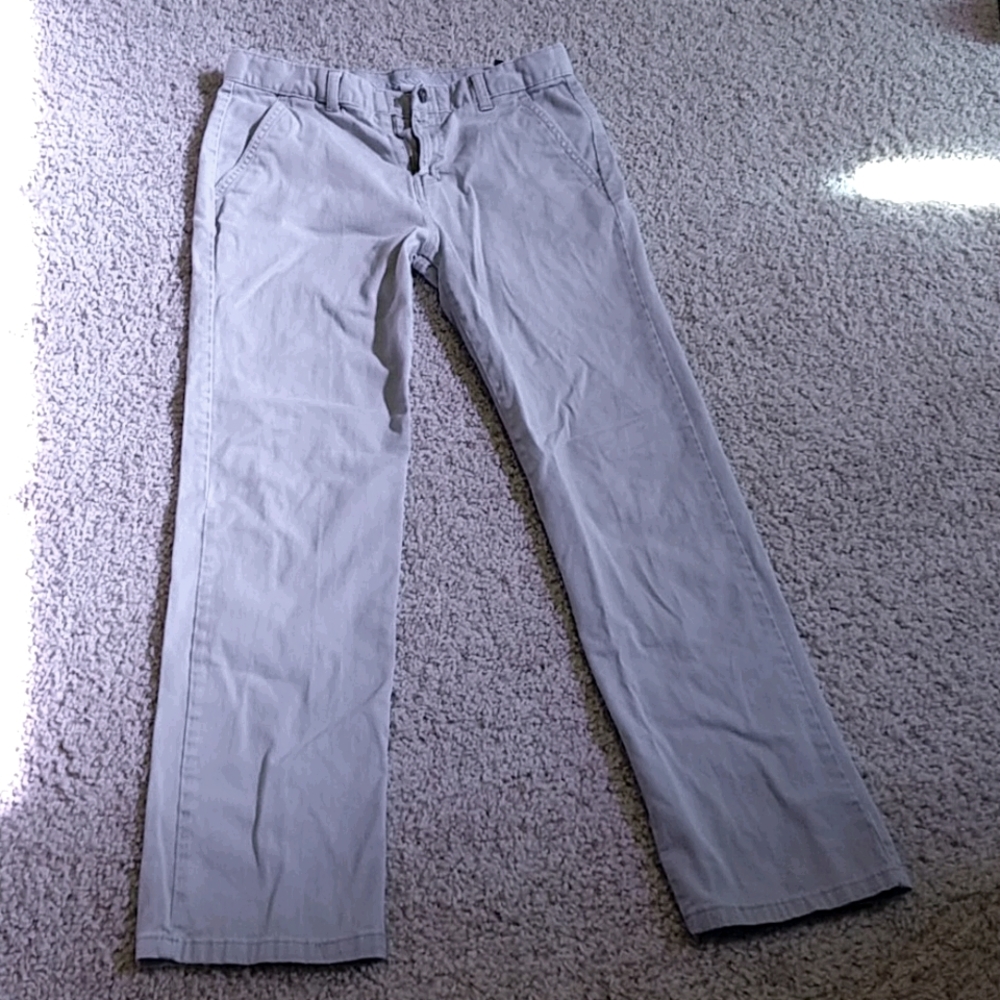 Chaps flat front dress school khakis size 18